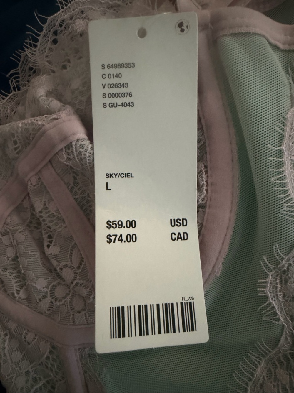 Urban Outfitters Out From Under Modern Love Corset in Sky (Pink & Blue) - Picture 6 of 6